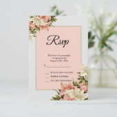 Blumendekorationen Weibliche Geburt RSVP Karte (Stehend Vorderseite)