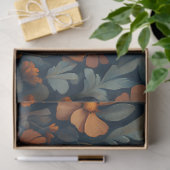 Blumendekoupage der oralen Orangen und Weißmotten Seidenpapier (Geschenk)
