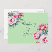 Blumendenken Postkarte (Vorne/Hinten)