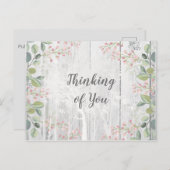 Blumendenken Postkarte (Vorne/Hinten)