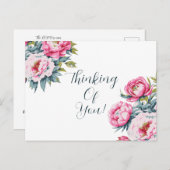 Blumendenken Postkarte (Vorne/Hinten)