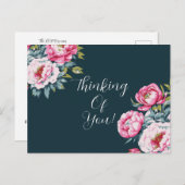 Blumendenken Postkarte (Vorne/Hinten)