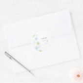 Blumendenken rund um Dankeschön Aufkleber (Umschlag)
