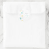 Blumendenken rund um Dankeschön Aufkleber (Tasche)