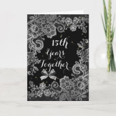 Blumendesign 15 Jahre Hochzeitstag Karte (Vorderseite)