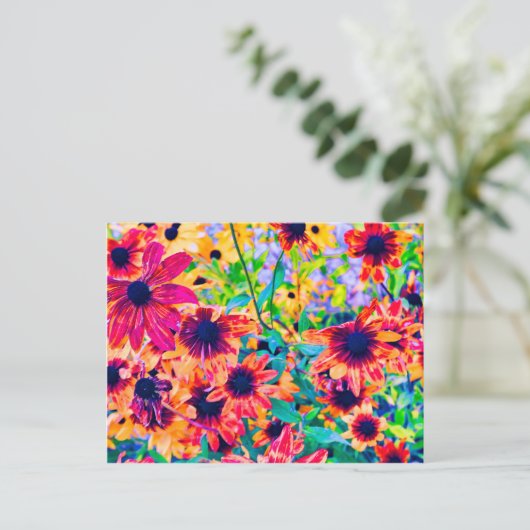 Blumendesign 1 - Kopie Postkarte (Stehend Vorderseite)