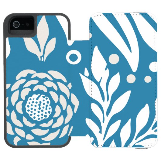 Blumendesign 20 incipio iPhone Geldbeutel-Hülle (Folio Geöffnet)