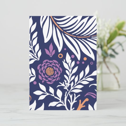 Blumendesign 22 dankeskarte (Stehend Vorderseite)