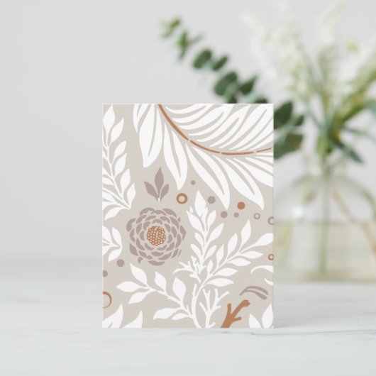 Blumendesign 25 feiertagspostkarte (Stehend Vorderseite)