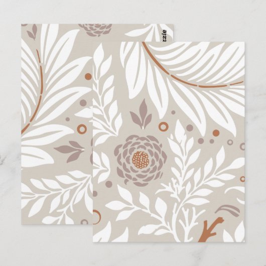 Blumendesign 25 postkarte (Vorne/Hinten)