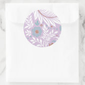 Blumendesign 26 runder aufkleber (Tasche)