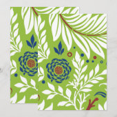 Blumendesign 27 dankeskarte (Vorne/Hinten)