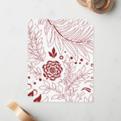 Blumendesign 28 mitteilungskarte (Vorderseite/Rückseite Beispiel)