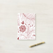 Blumendesign 28 post-it klebezettel (Auf Schreibtisch)