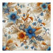 Blumendesign 2 - AI - Kunstwerk Poster (Vorderseite)