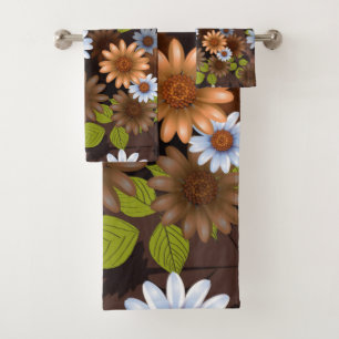 Blumendesign 2 badhandtuch set