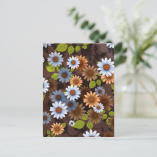 Blumendesign 2 feiertagspostkarte