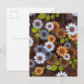 Blumendesign 2 feiertagspostkarte (Vorne/Hinten)