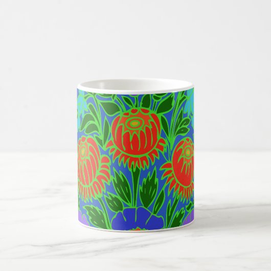 Blumendesign #2 kaffeetasse (Mittel)