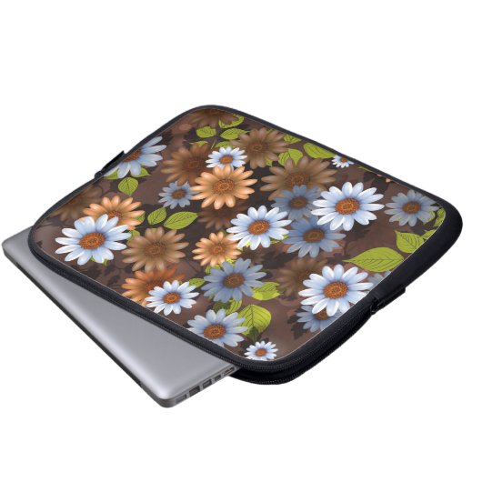 Blumendesign 2 laptopschutzhülle (Vorne Knopf)