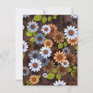 Blumendesign 2 mitteilungskarte