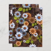 Blumendesign 2 postkarte (Vorne/Hinten)