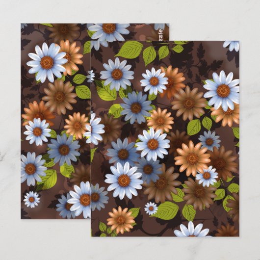 Blumendesign 2 postkarte (Vorne/Hinten)