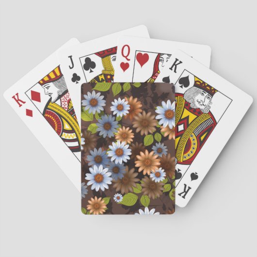 Blumendesign 2 spielkarten (Rückseite)