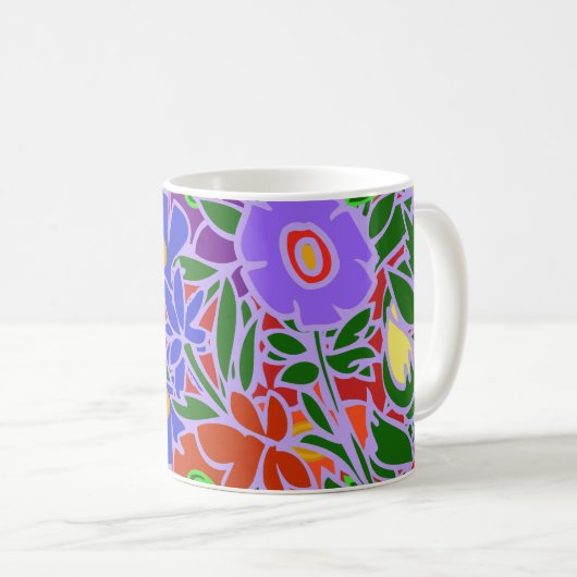 Blumendesign #5 kaffeetasse (VorderseiteRechts)