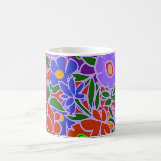 Blumendesign #5 kaffeetasse (Mittel)