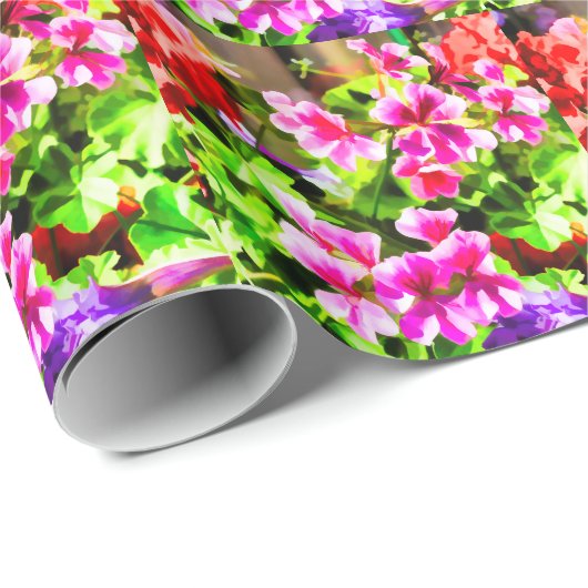 Blumendesign 5 Light.jpg Geschenkpapier (Rolleneckpunkt)