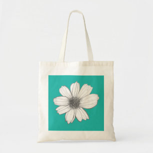 Blumendesign Aquamarin Tragetasche