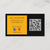 Blumendesign auf der schwarzen Visitenkarte (Rückseite)