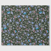 Blumendesign auf schwarz geschenkpapier (Flach)