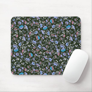 Blumendesign auf schwarz mousepad