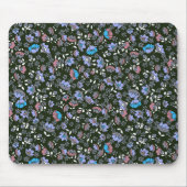 Blumendesign auf schwarz mousepad (Vorne)