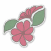 Blumendesign Aufkleber (Vorderseite)