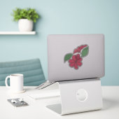 Blumendesign Aufkleber (Laptop auf Schreibtisch)