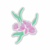 Blumendesign Aufkleber (Vorderseite)