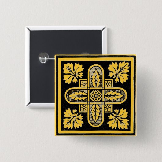 Blumendesign Button (Vorne & Hinten)