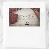 Blumendesign dankt Ihnen für Ihre Feier mit uns Rechteckiger Aufkleber (Tasche)