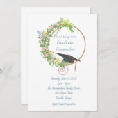 Blumendesign der Graduierungspartei mit Anpassung Einladung (Vorne/Hinten)