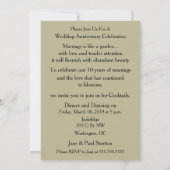 Blumendesign Einladung zum 10. Jubiläum (Rückseite)