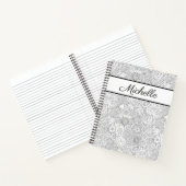 Blumendesign Farbseite Spiralpapier Notizblock (Innenseite)