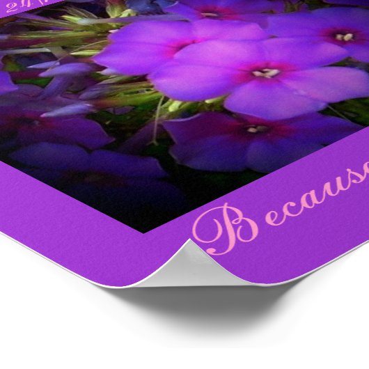 Blumendesign-Fibromyalgie-Sensibilisierungspaket Poster (Ecke)