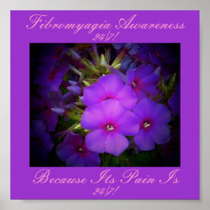 Blumendesign-Fibromyalgie-Sensibilisierungspaket Poster