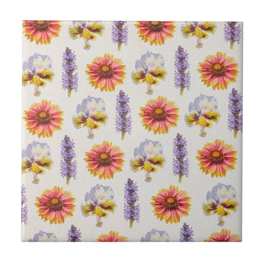 Blumendesign Fliese (Vorderseite)