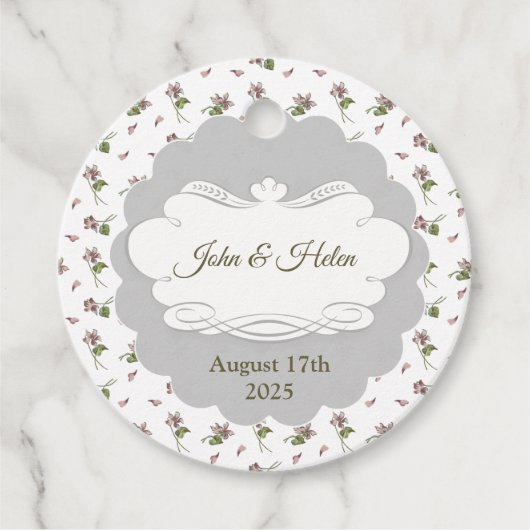 Blumendesign Geschenkanhänger (Vorderseite)