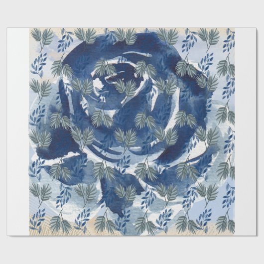 Blumendesign Geschenkpapier (Flach)