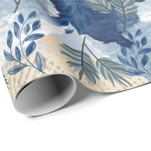 Blumendesign Geschenkpapier (Rolleneckpunkt)